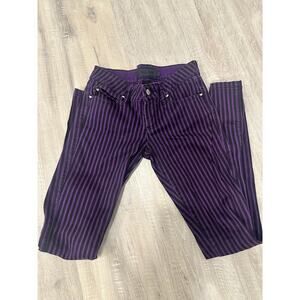 Vintage Skelanimals Hot Topic purple Goth black size 5 jeans RARE